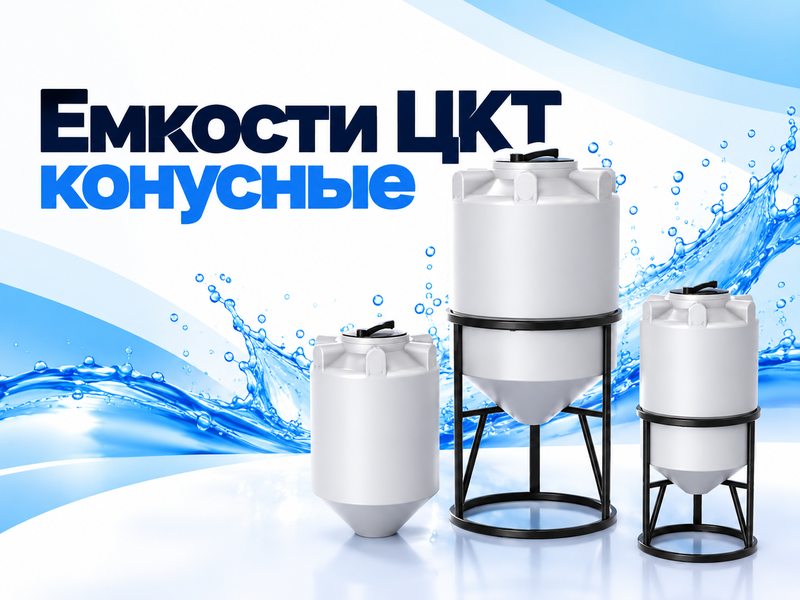 Конусные емкости с полным отливом